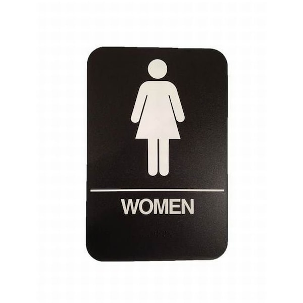 Don-Jo Women's ADA Brown Bathroom Sign HS906004 - main